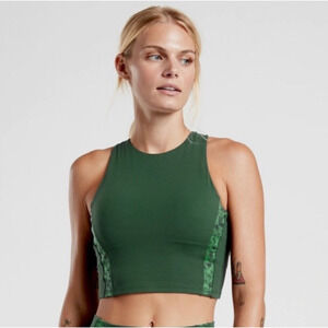 NWT Athleta Conscious Crop Top Serene D-DD Sports bra YOGA Crop Tank MSRP $64 3X